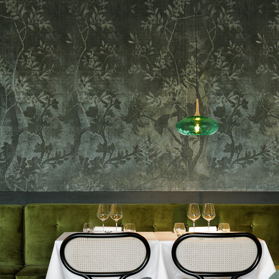 Grace Petite Suspension Vert Emeraude - Elements Lighting