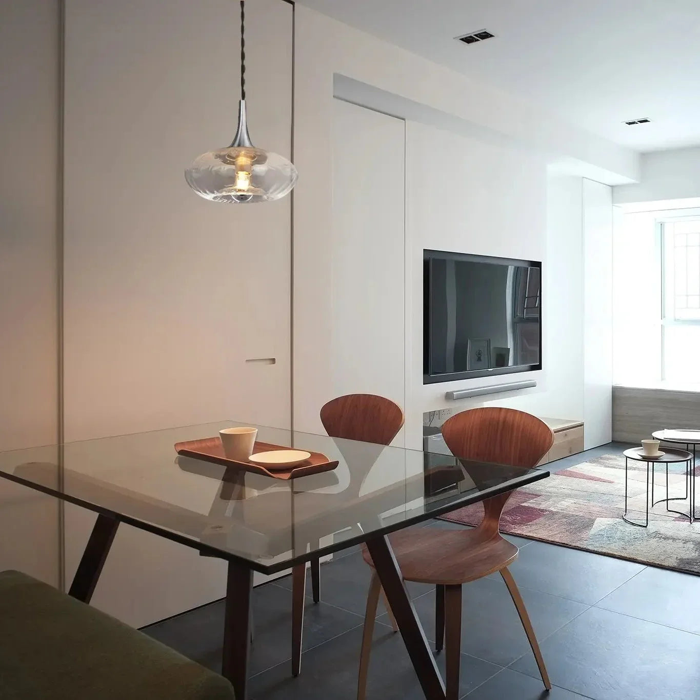 Suspension Grace Ø20 cm Diamant Chrome – Suspension design brillant et contemporain