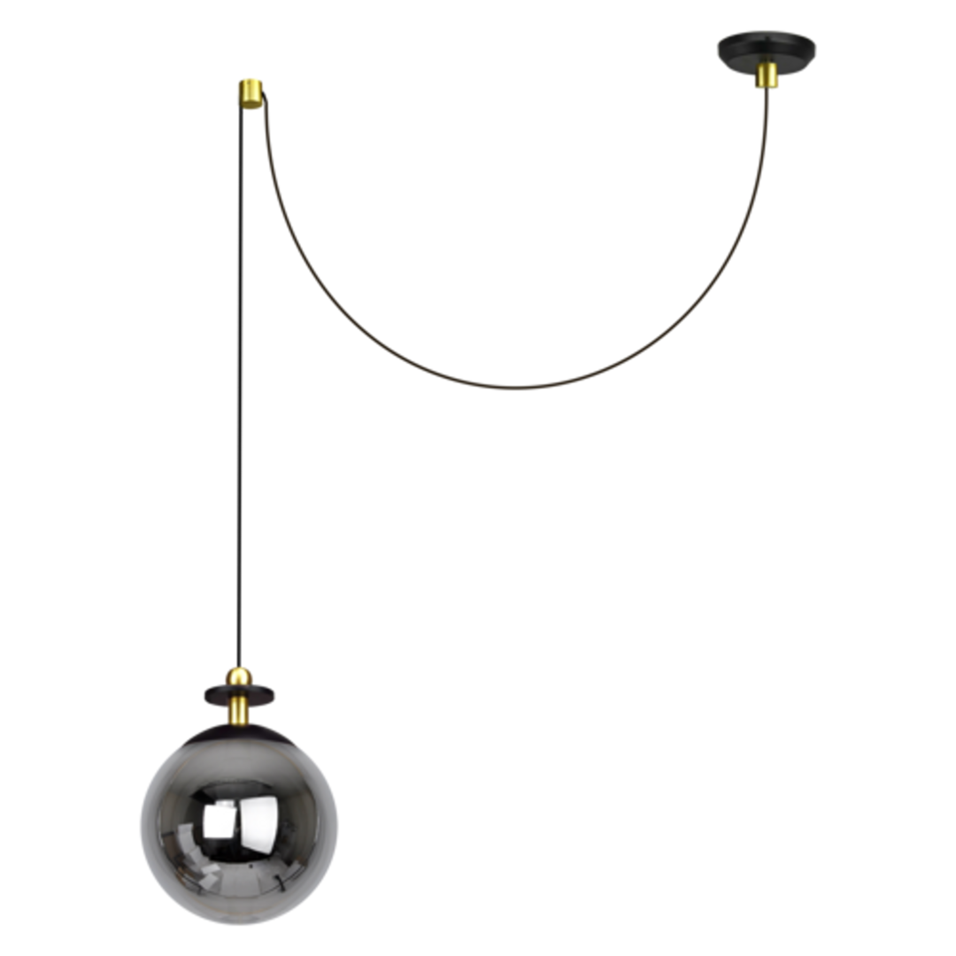 Diane 01 Doré / Verrine Noir Miroir (20cm) - Elements Lighting