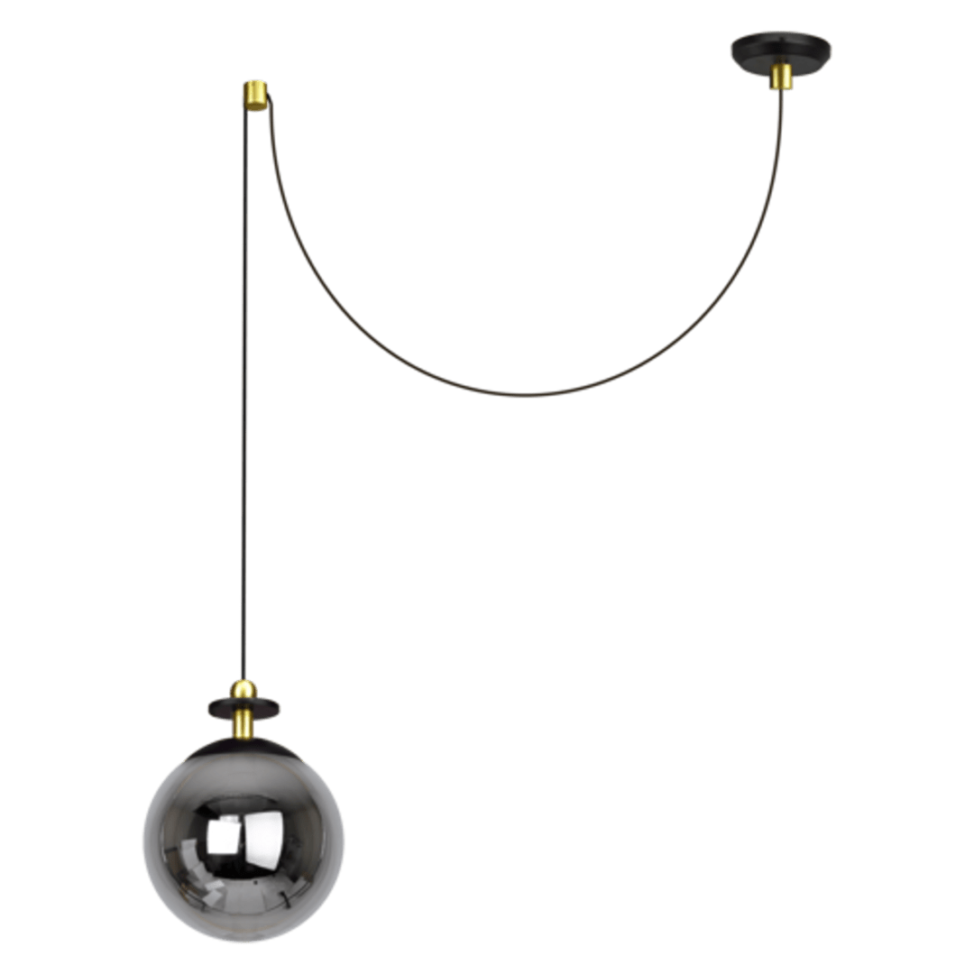 Diane 01 Doré / Verrine Noir Miroir (20cm) - Elements Lighting