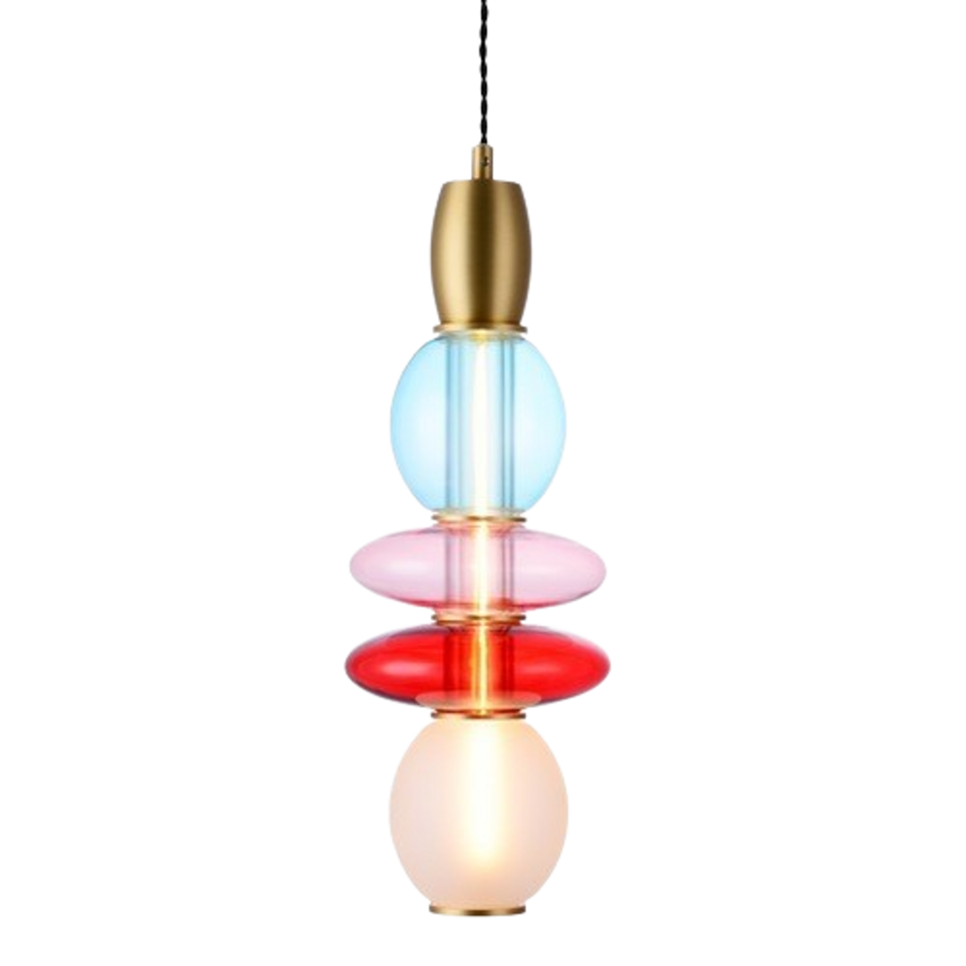 Léonor Suspension Verticale Rose - Elements Lighting