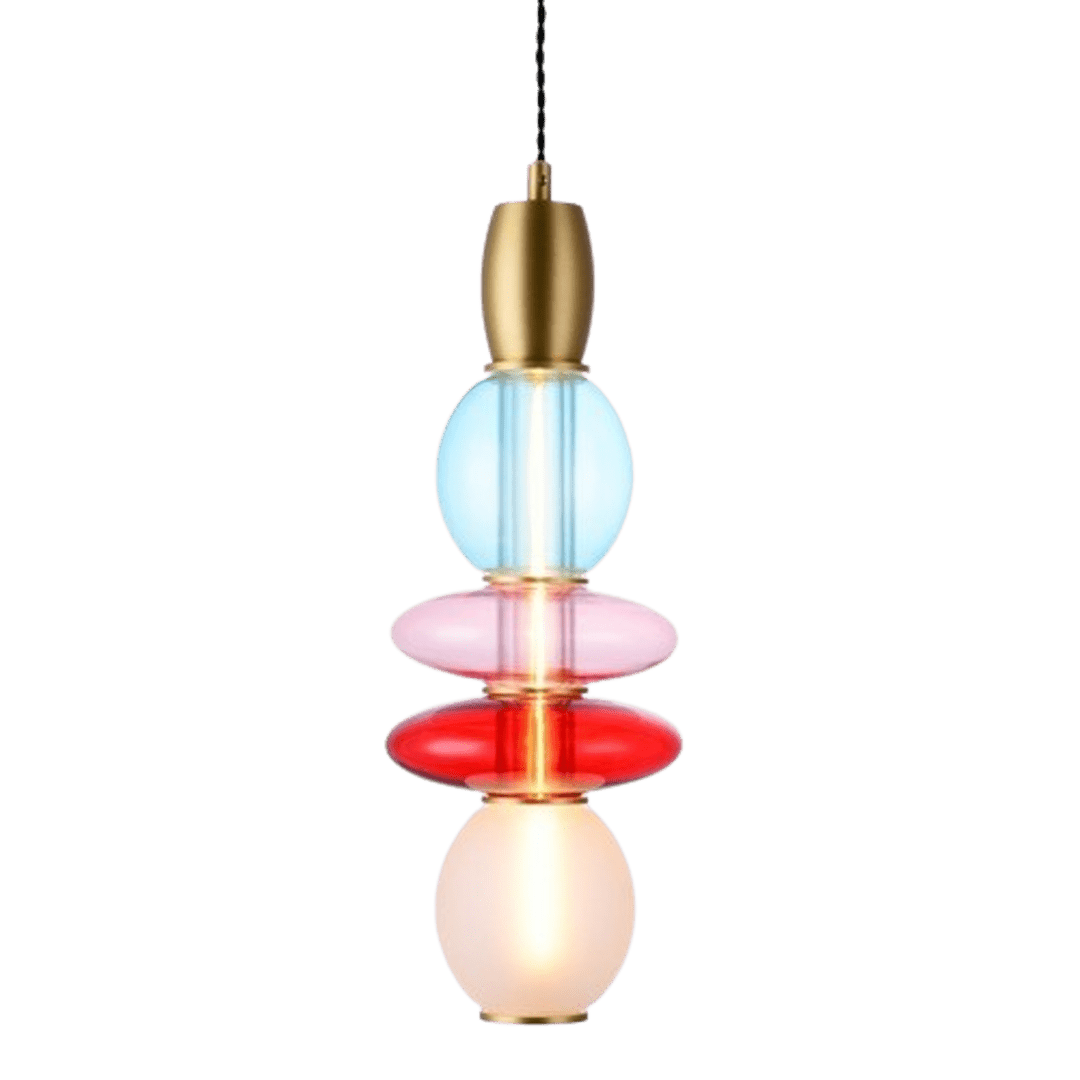 Léonor Suspension Verticale Rose - Elements Lighting