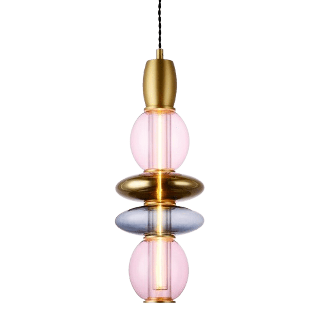 Léonor Suspension Verticale Fumée - Elements Lighting