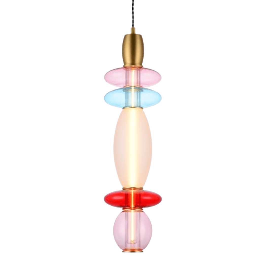 Léonor Suspension Verticale Rose - Elements Lighting