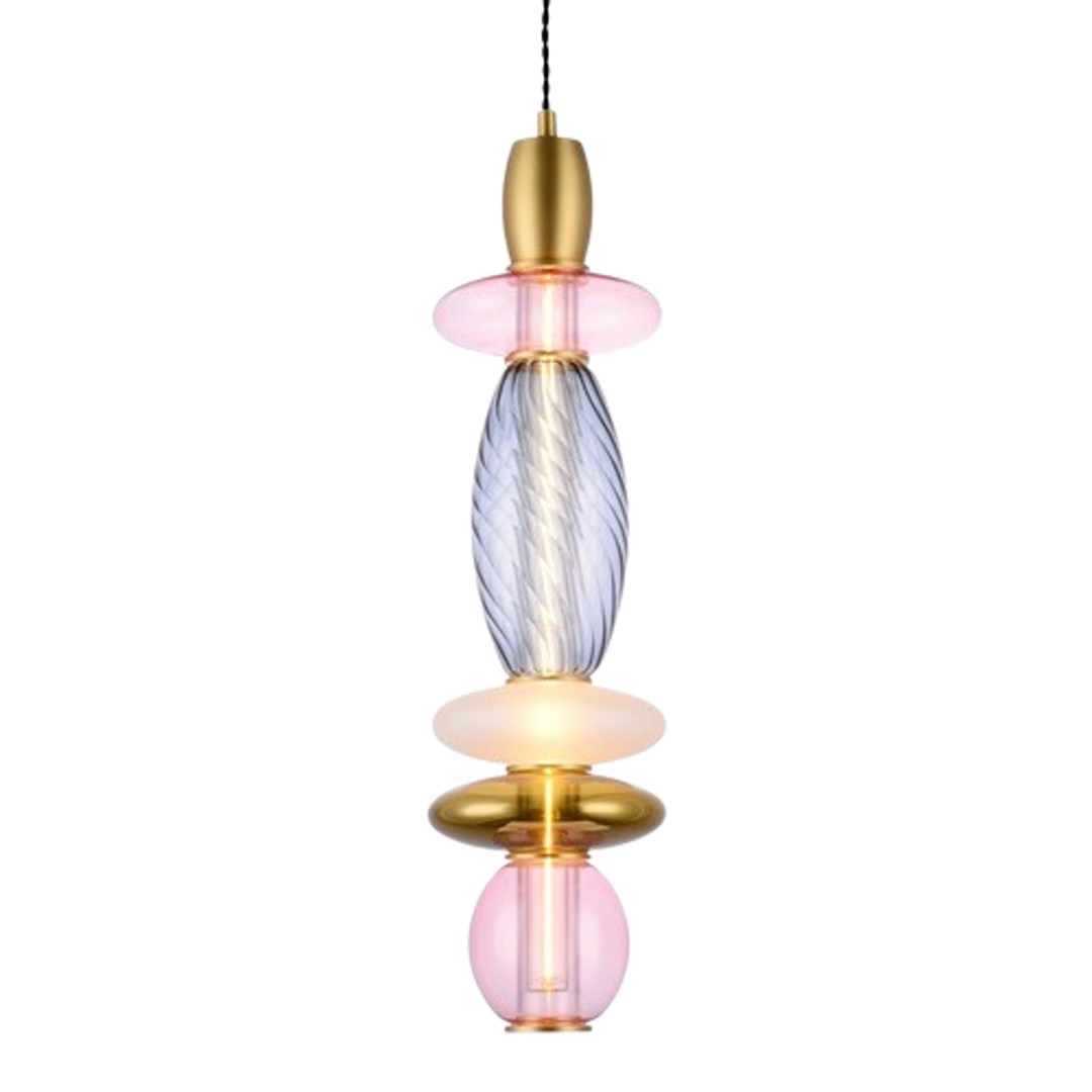 Léonor Suspension Verticale Fumée - Elements Lighting