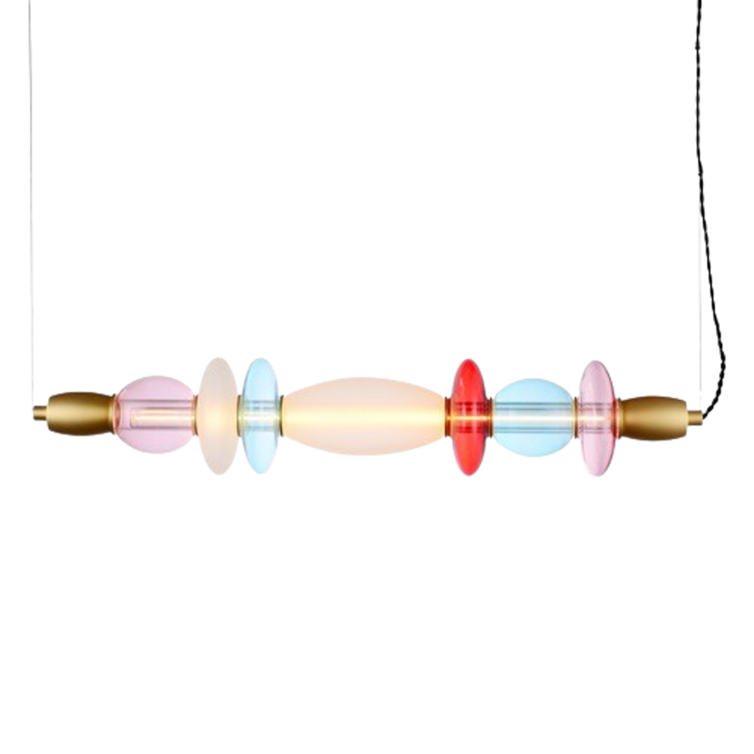 Léonor Suspension Horizontale Rose - Elements Lighting