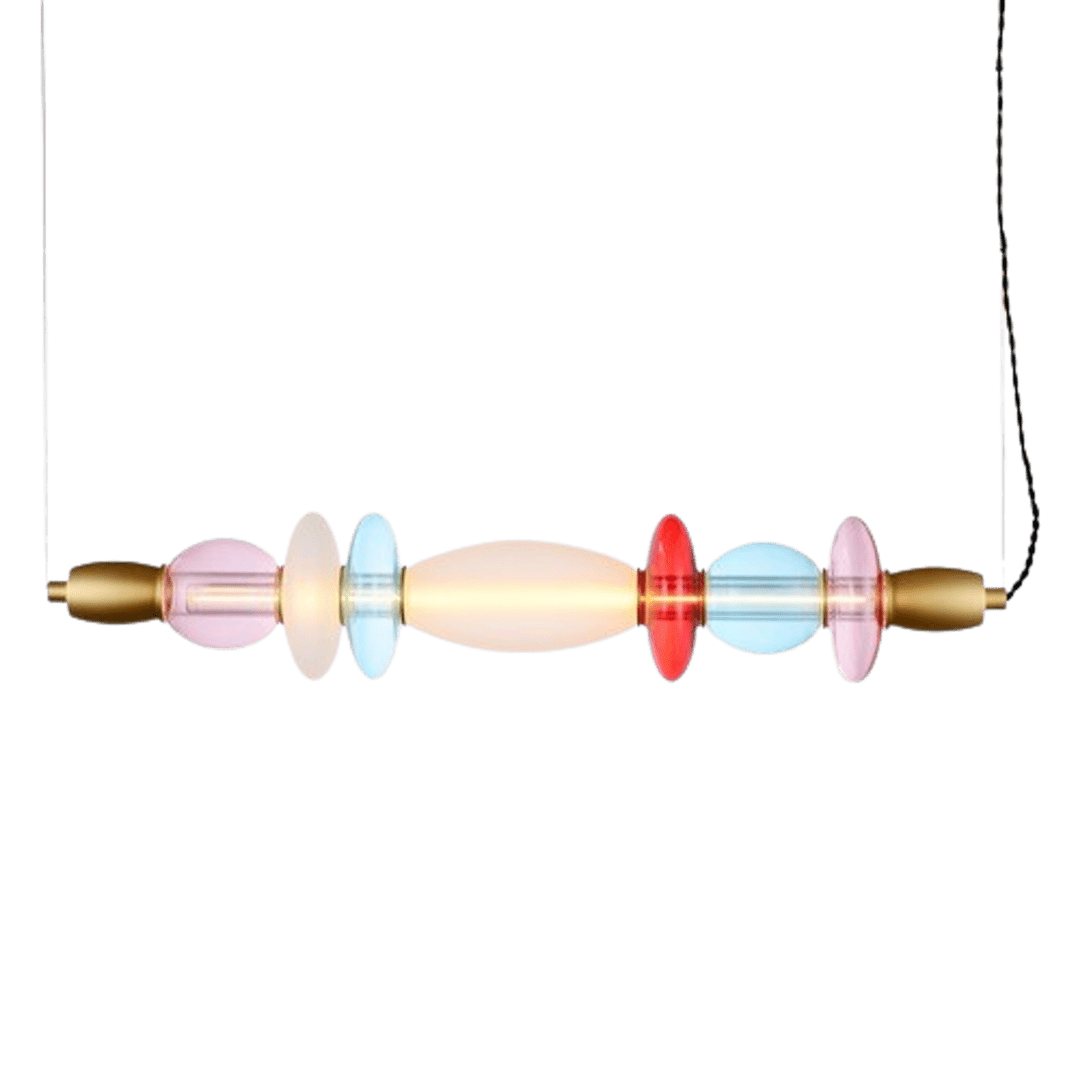 Léonor Suspension Horizontale Rose - Elements Lighting