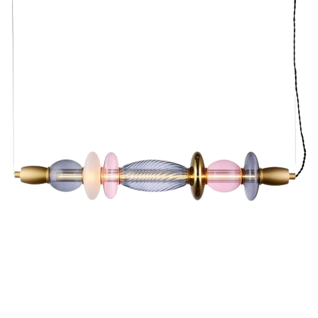 Léonor Suspension Horizontale Fumée - Elements Lighting