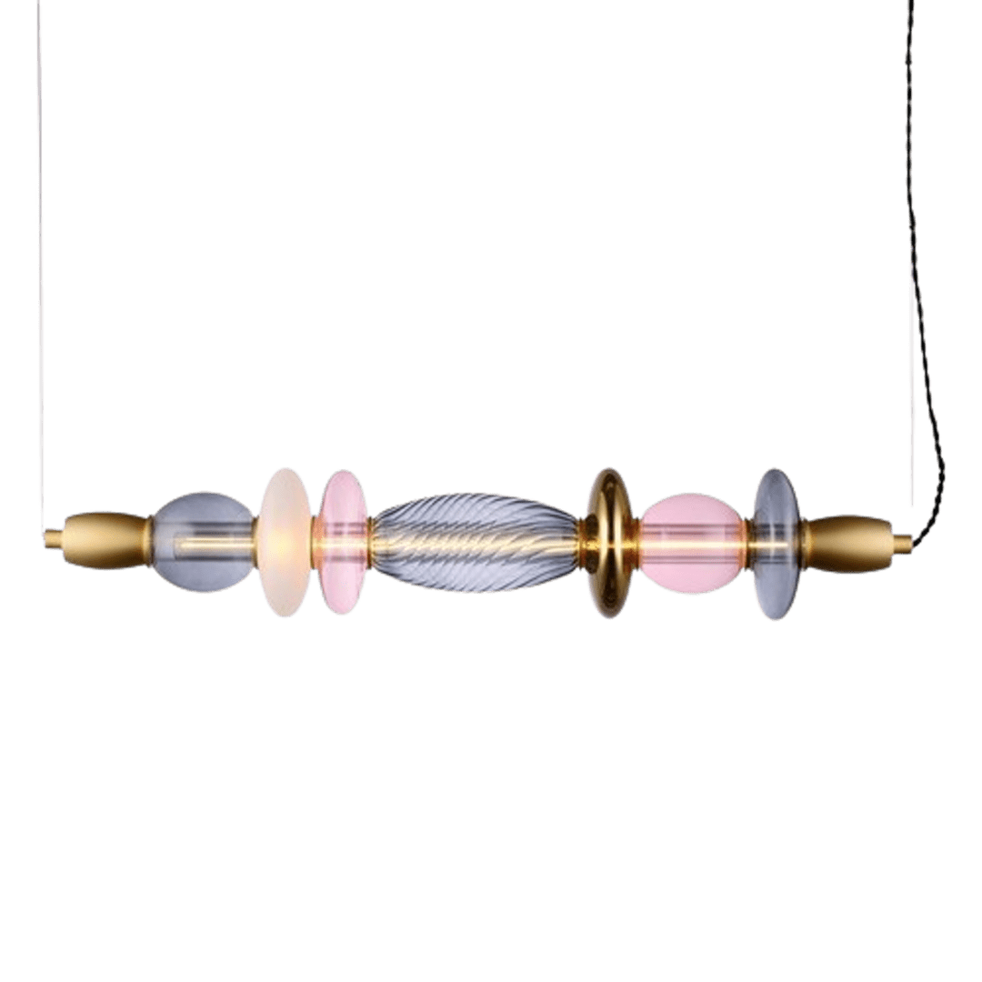 Léonor Suspension Horizontale Fumée - Elements Lighting