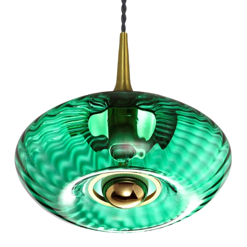 Grace Petite Suspension Vert Emeraude - Elements Lighting