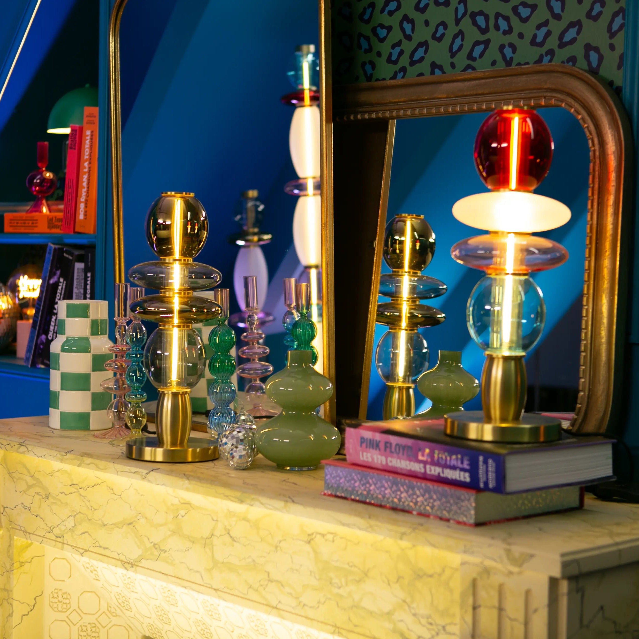 Léonor Lampe de table Rouge