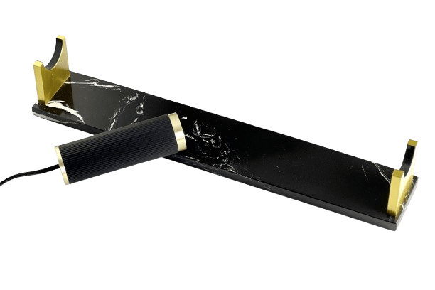 Support tube lumineux - marbre noir - Elements Lighting