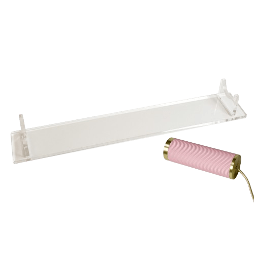 Support tube lumineux - acrylique transparent et rose - Elements Lighting
