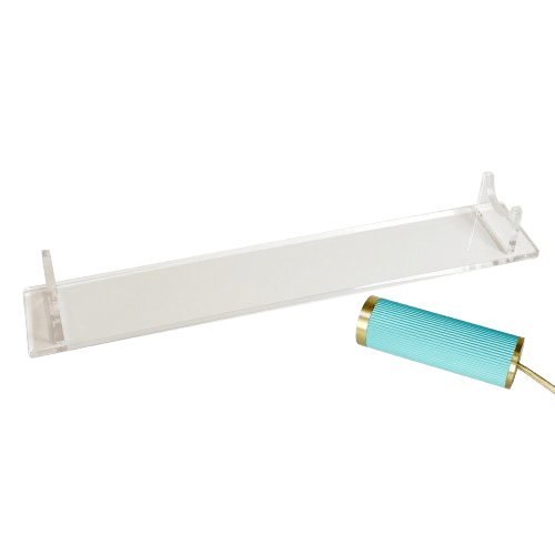 Support tube lumineux - acrylique transparent et bleu - Elements Lighting
