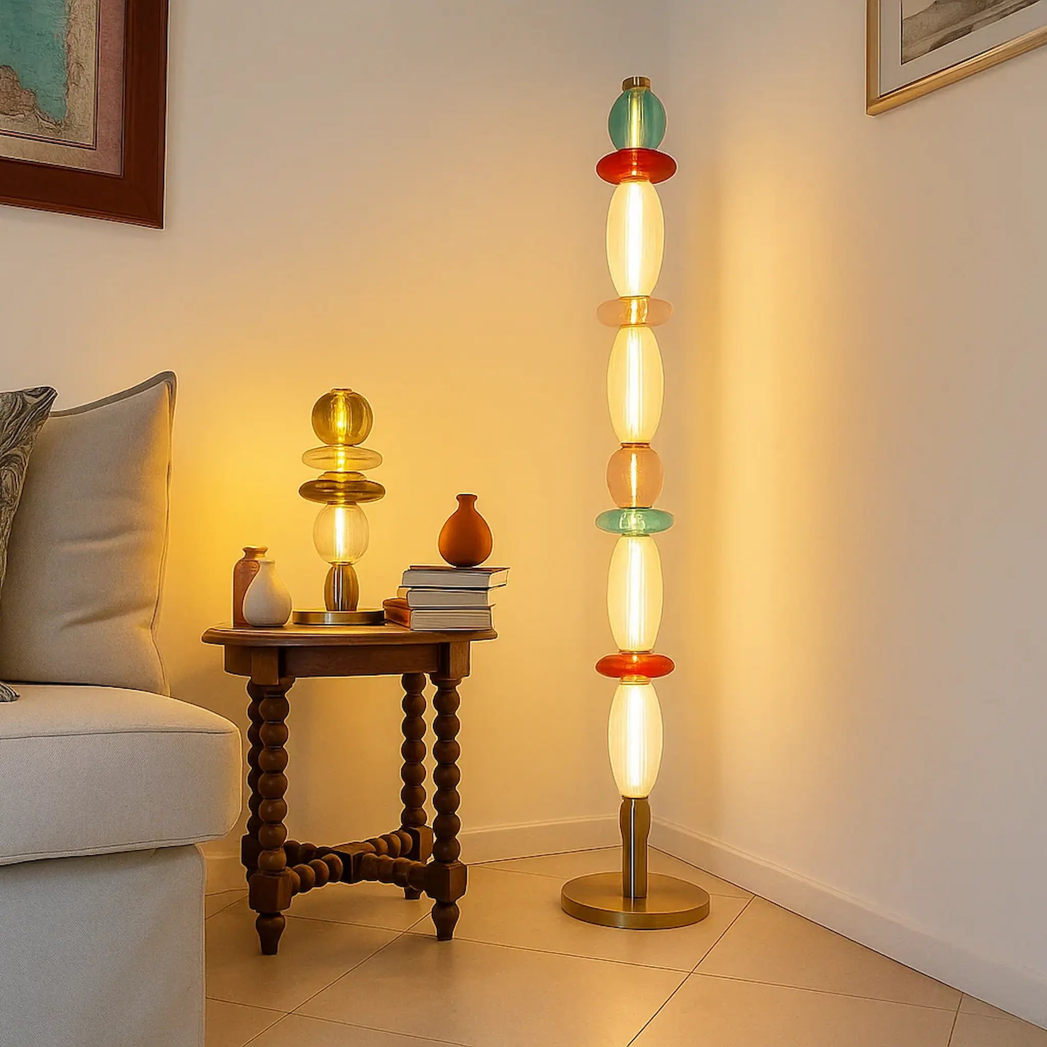 Léonor Lampadaire Rose - Elements Lighting