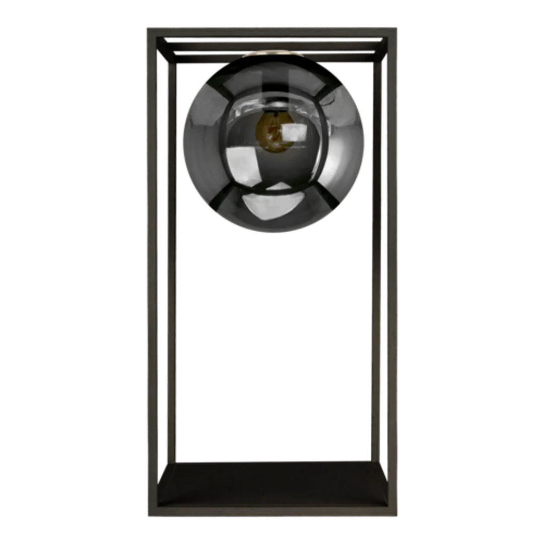 Lampadaire Daisy S noir – Verre noir miroir, lampadaire décoratif chic