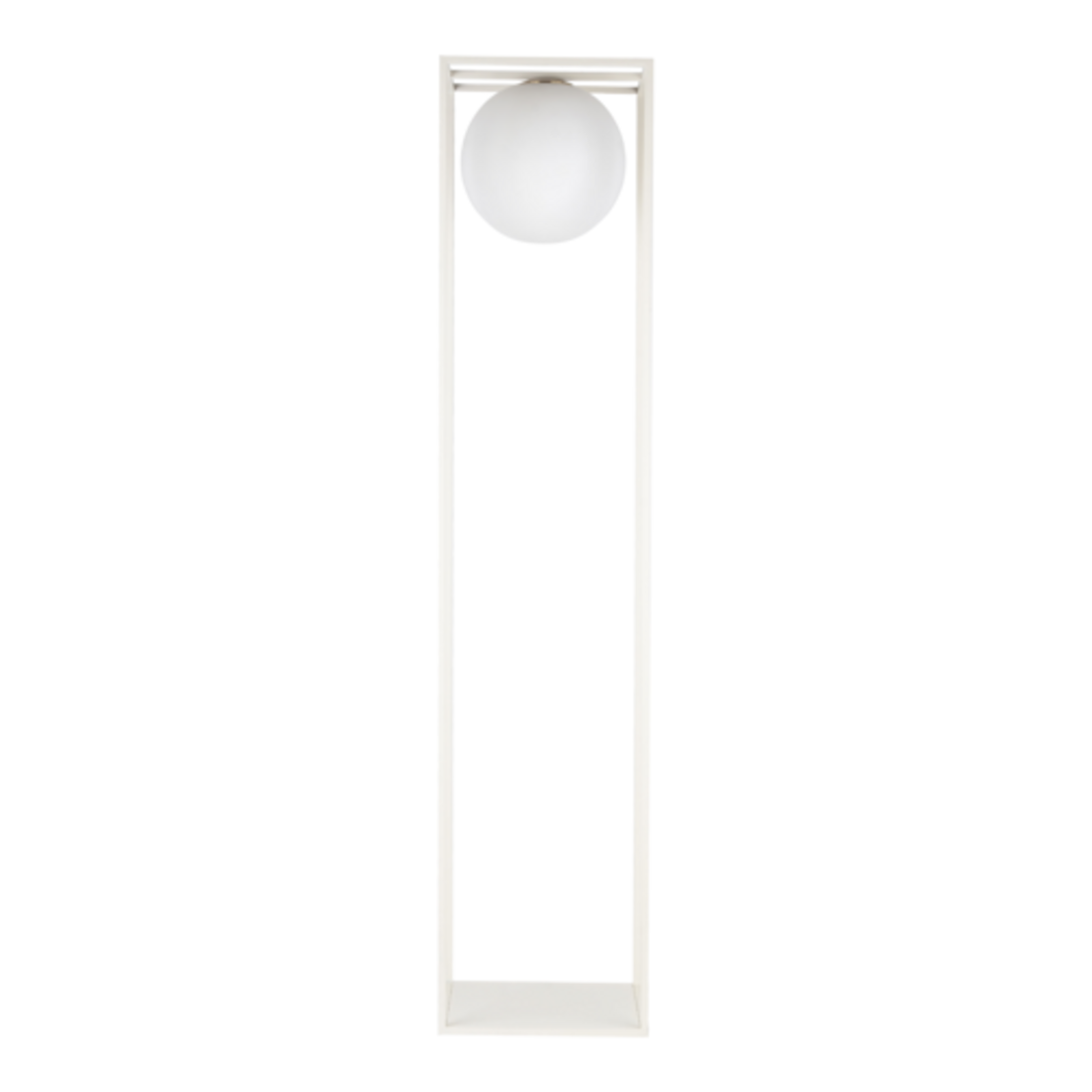 Daisy Lampadaire M Blanc / Verrine Opaque - Elements Lighting