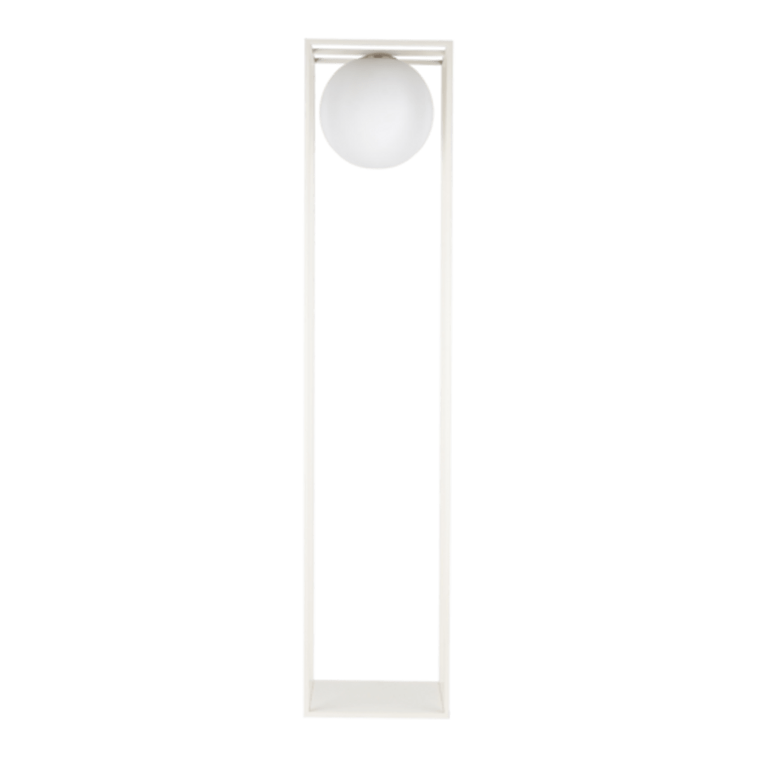 Daisy Lampadaire M Blanc / Verrine Opaque - Elements Lighting