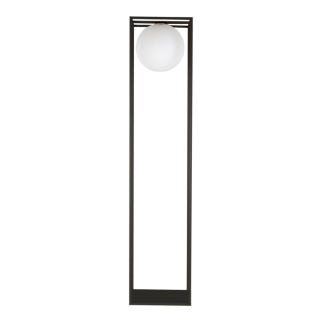 Daisy Lampadaire M Noir / Verrine Opaque - Elements Lighting