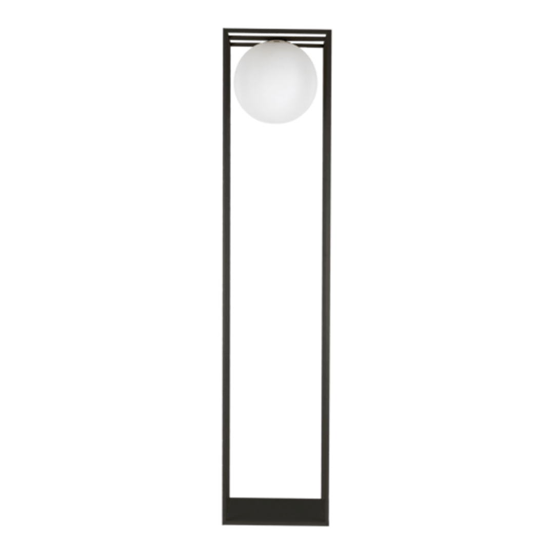 Daisy Lampadaire M Noir / Verrine Opaque - Elements Lighting