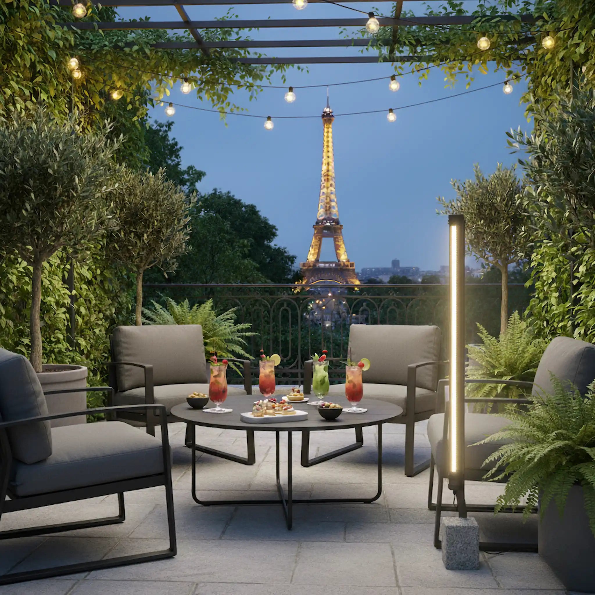 Lukas Lampadaire nid d'abeille noir - Elements Lighting