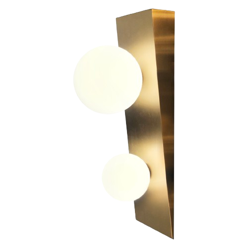 Lindsay Applique Doré / Verrine Opaque - Elements Lighting