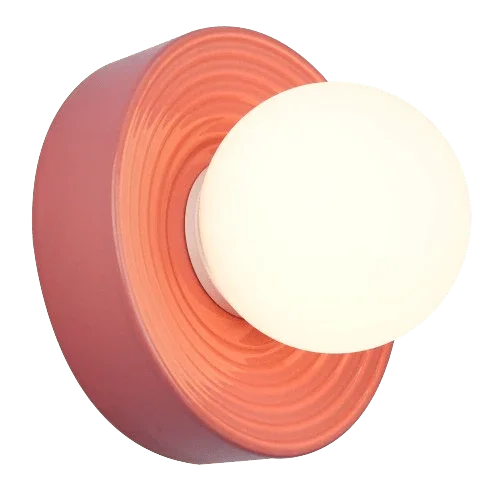 Applique Alicia Ø22 cm Rose – Luminaire mural en céramique, lumière douce et décorative