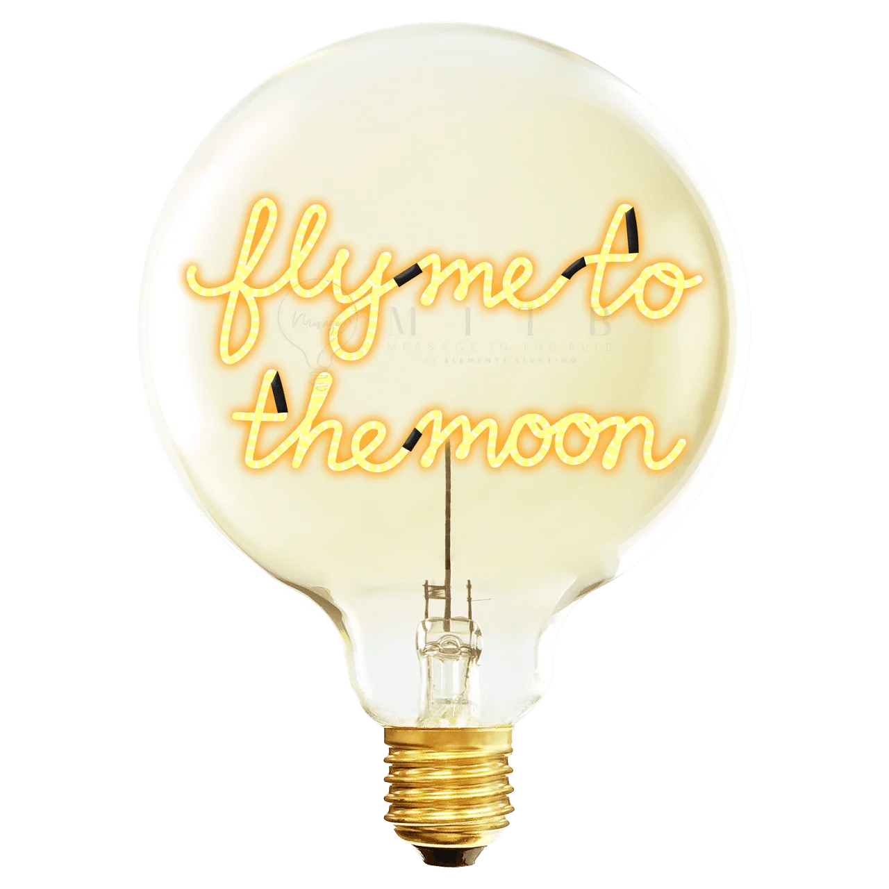 Ampoule LED design avec texte lumineux fly me to the moon, style artisanal, déco intérieure
