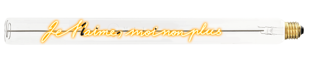 Tube lumineux - Je t'aime, moi non plus - Elements Lighting