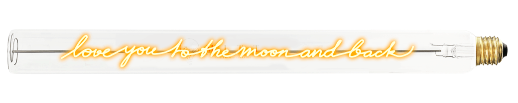 Tube lumineux - Love you to the moon and back - Elements Lighting