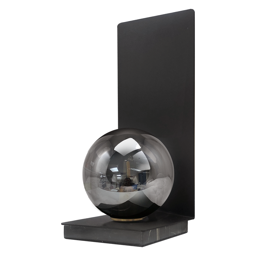 Bohème Lampe de table Bohème Noir / Marbre Noir / Verrine Noir miroir - Elements Lighting