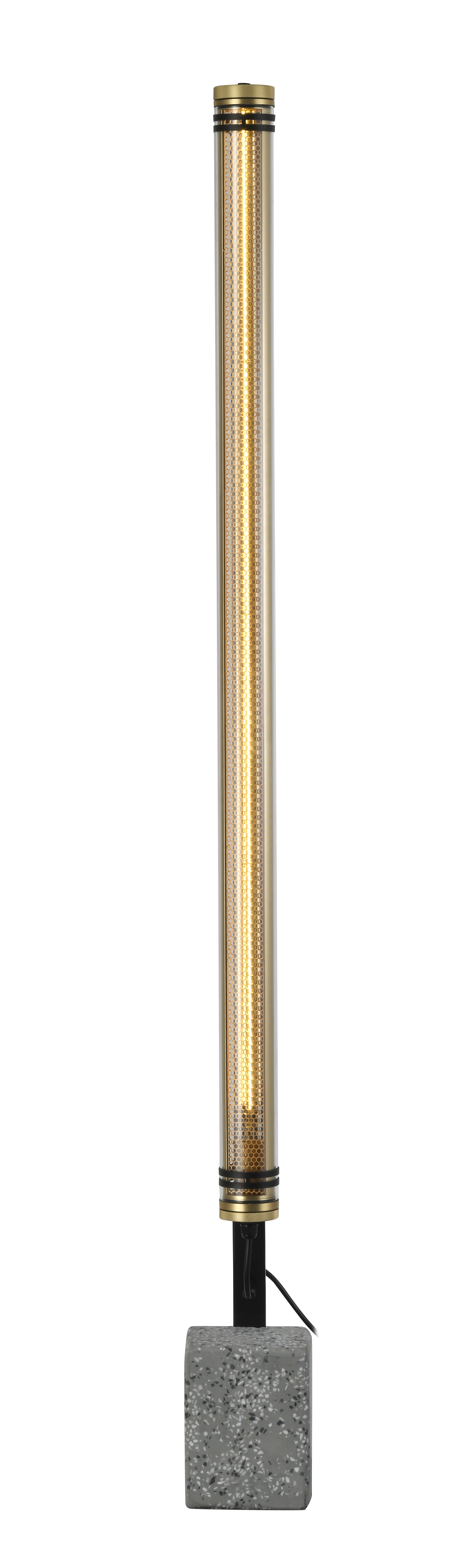 Lukas Lampadaire nid d'abeille doré - Elements Lighting