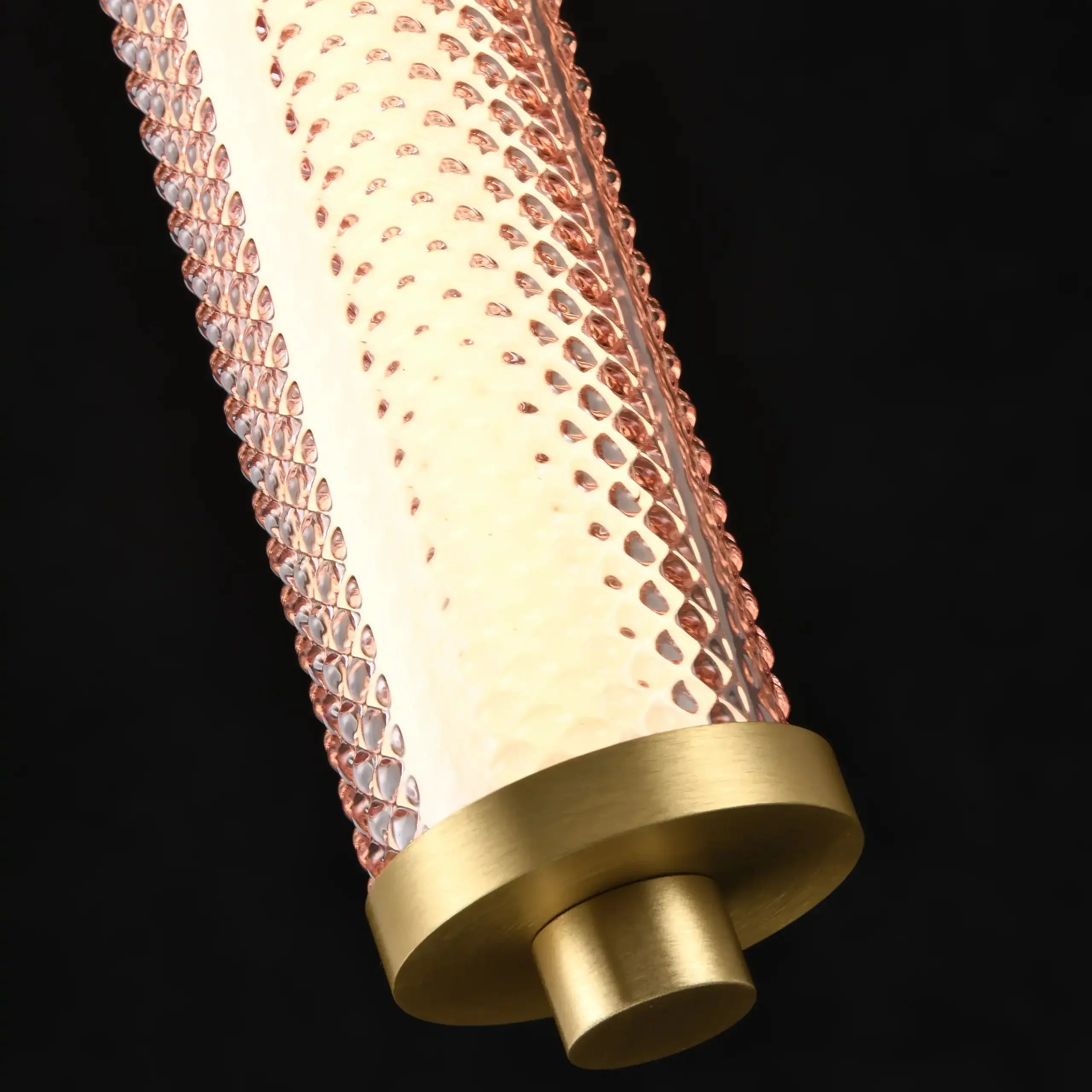 Suspension Tiffany verticale Rose Spinelle – Suspension LED intégrée intensité variable