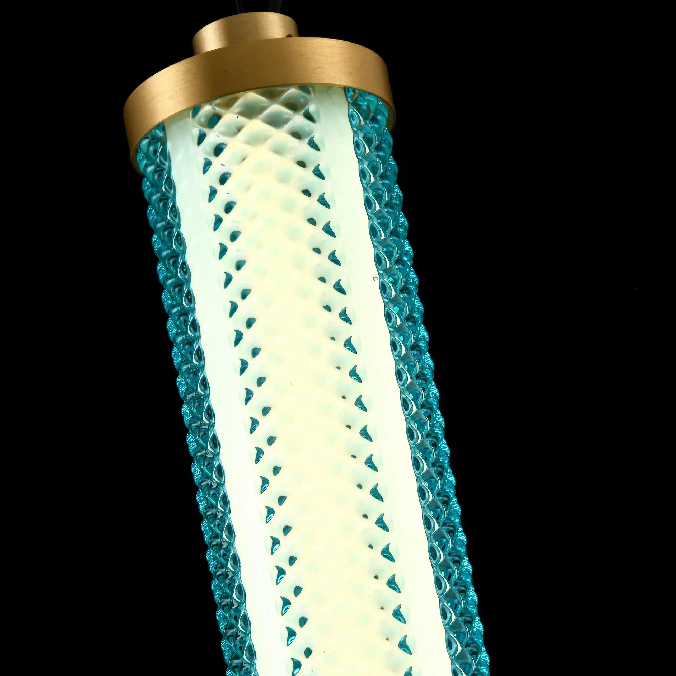 Suspension Verticale Tiffany Aigue-Marine