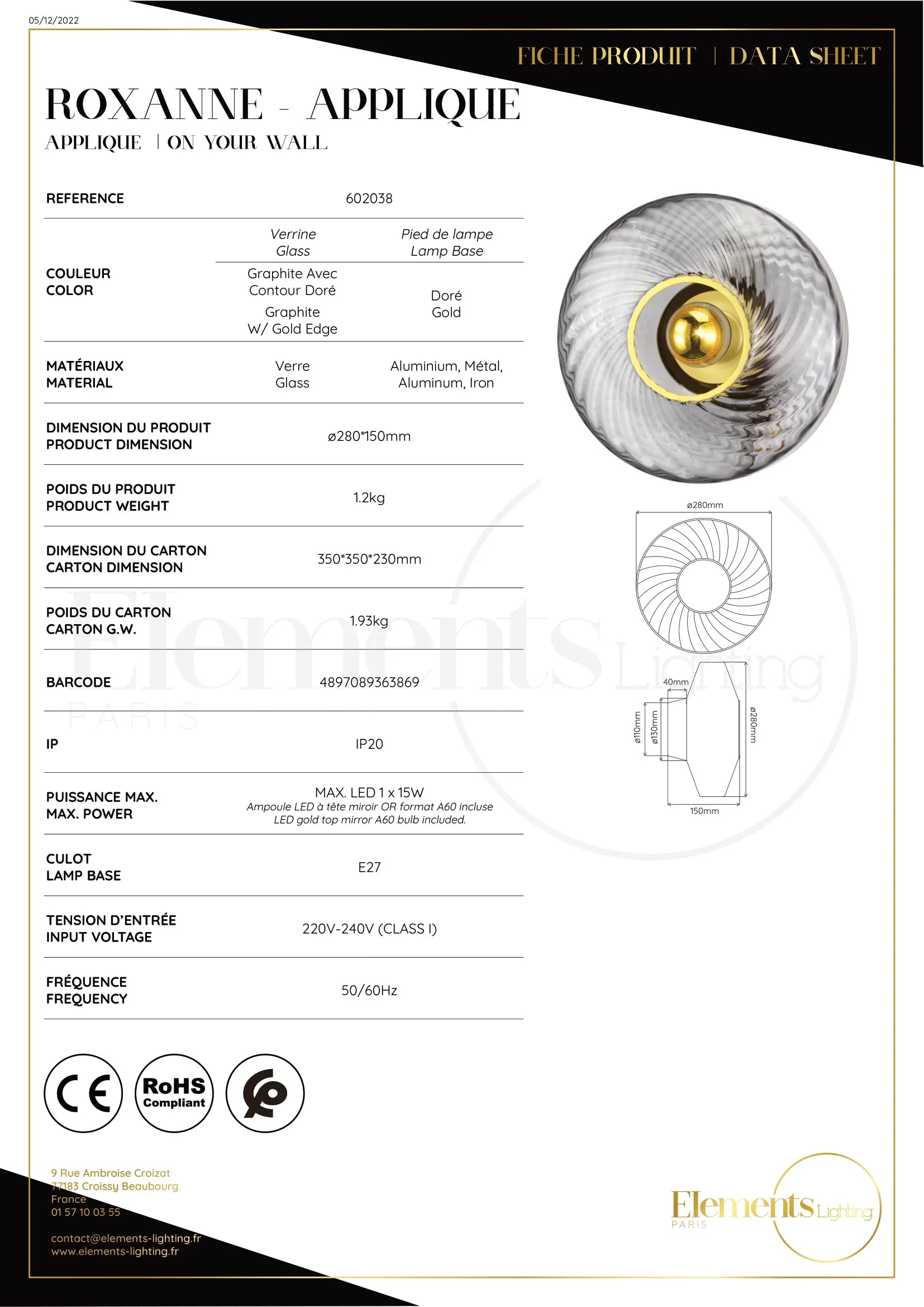Fiche_technique_Roxanne_Applique_f0e86e28-e925-4e20-ba29-d05cd5a3a7d5 - Elements Lighting