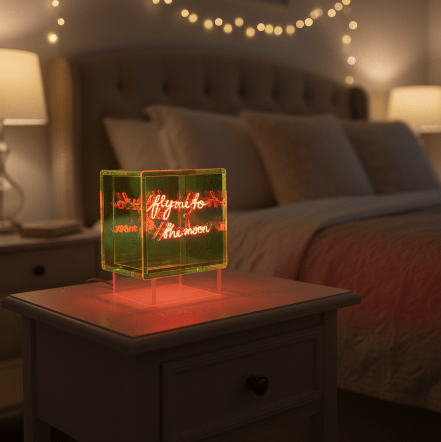 Cube lumineux - FLY ME TO THE MOON - Elements Lighting