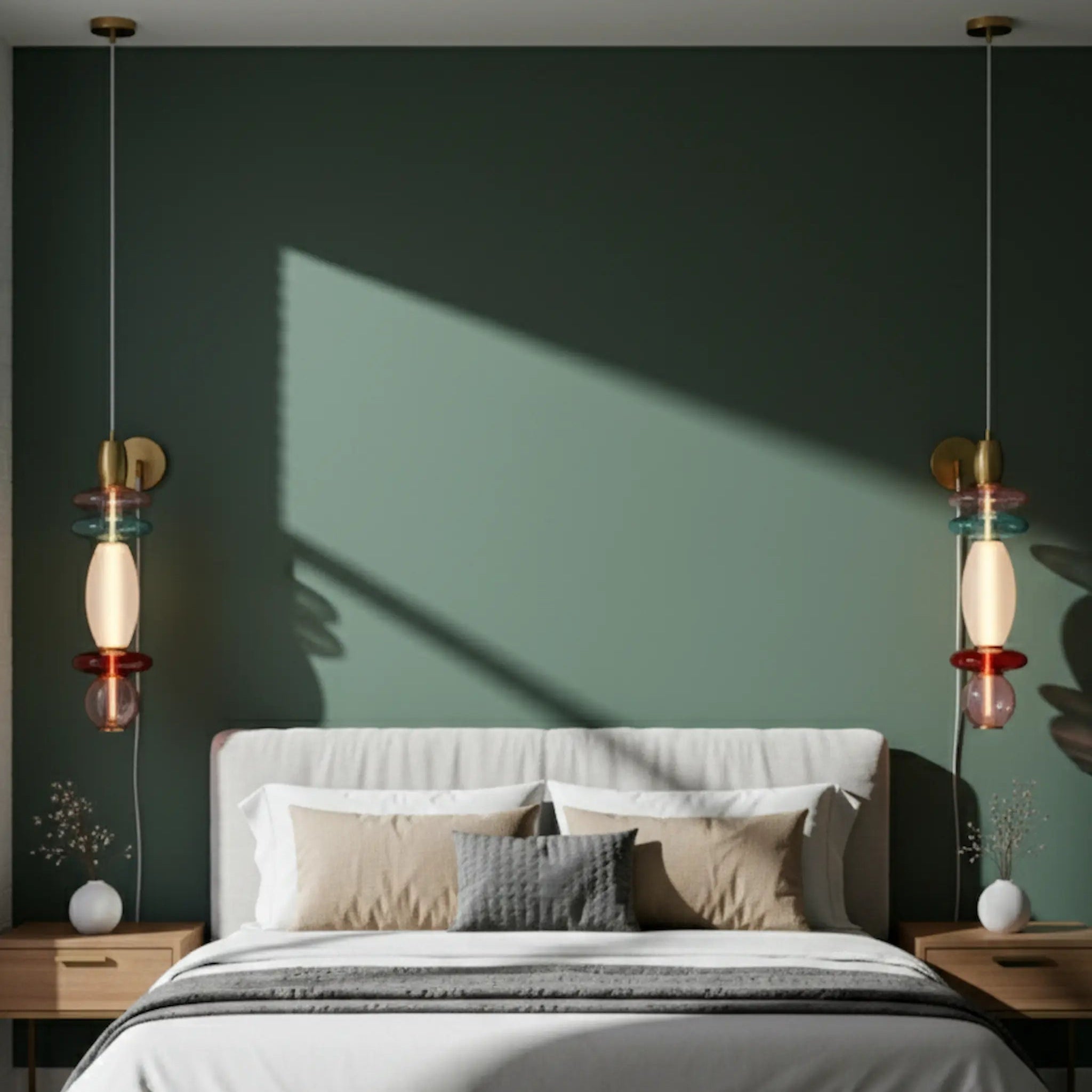 Léonor Suspension Verticale Rose - Elements Lighting