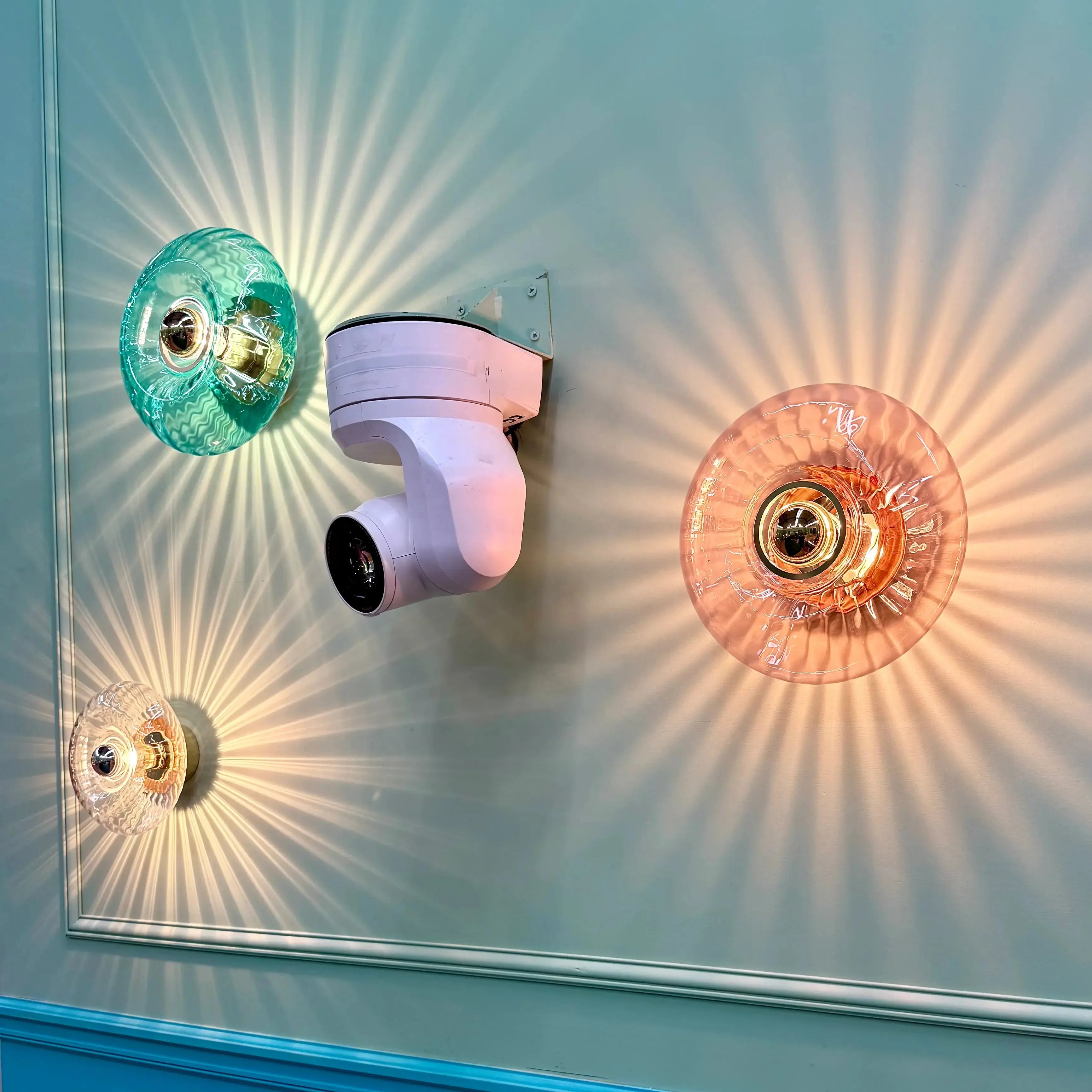 Applique Grace Aigue-Marine – Luminaire mural aux reflets bleus doux et apaisants