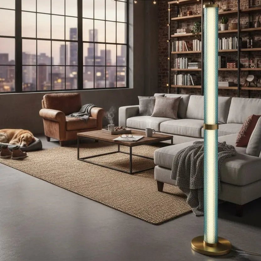 Lampadaire Tiffany Aigue Marine - Elements Lighting