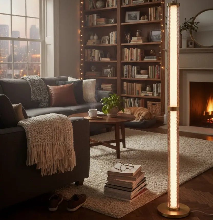 Tiffany Lampadaire Rose Spinelle - Elements Lighting