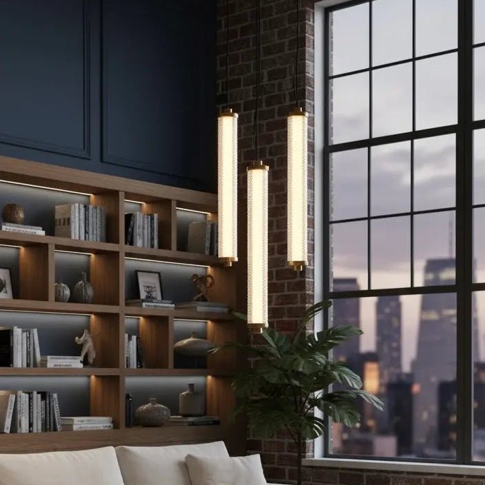 Suspension Verticale Tiffany Diamant - Elements Lighting