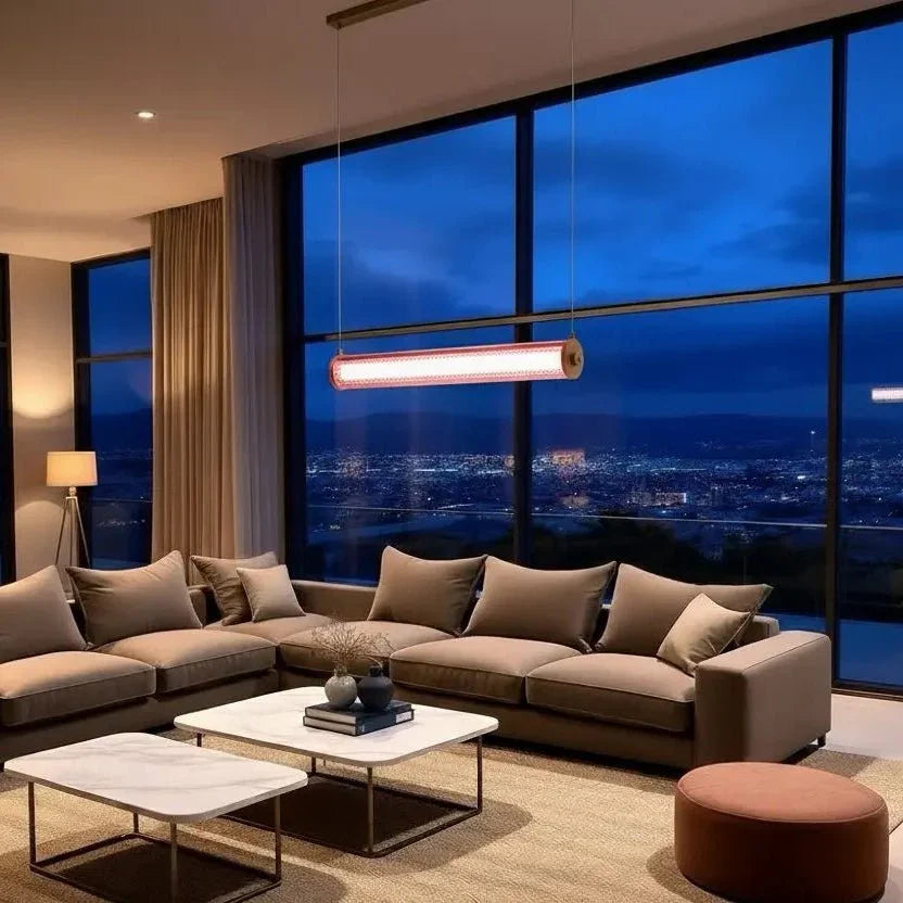 Suspension Tiffany horizontale Rose Spinelle – Suspension LED design contemporaine