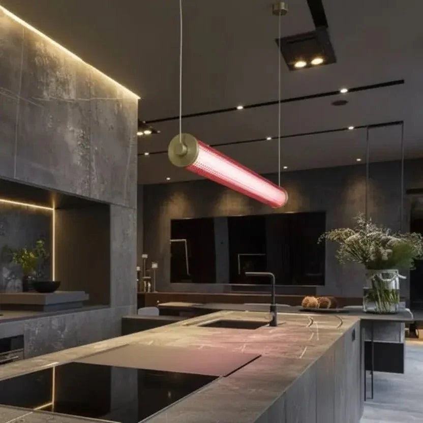 Suspension Tiffany horizontale Rose Spinelle – Suspension LED design contemporaine