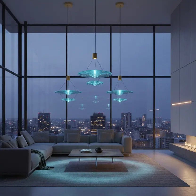 Venise Suspension Aigue - Marine - Elements Lighting