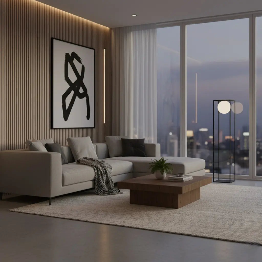 Daisy Lampadaire M Noir / Verrine Opaque