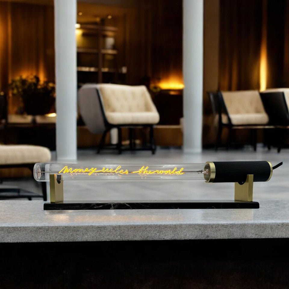 Tube lumineux - Money rules the world - Elements Lighting