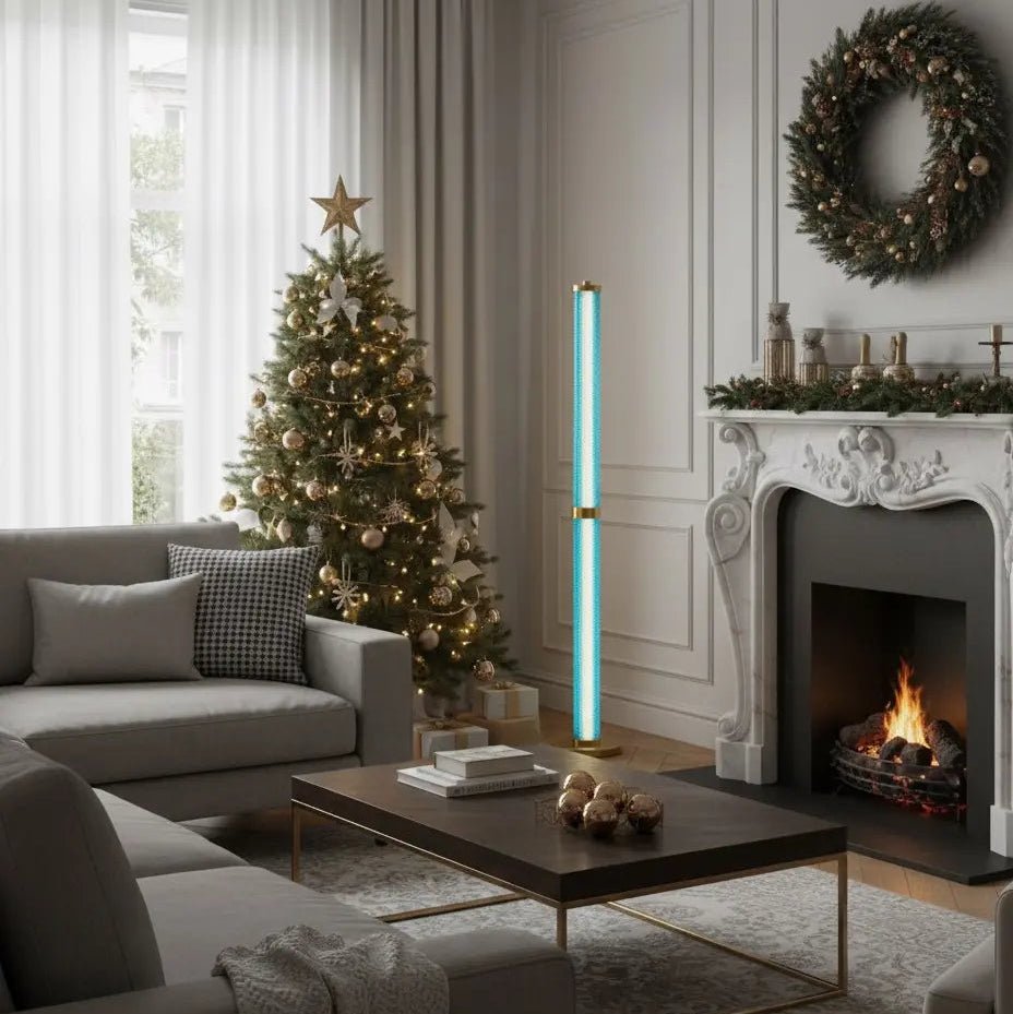 Lampadaire Tiffany Aigue Marine - Elements Lighting