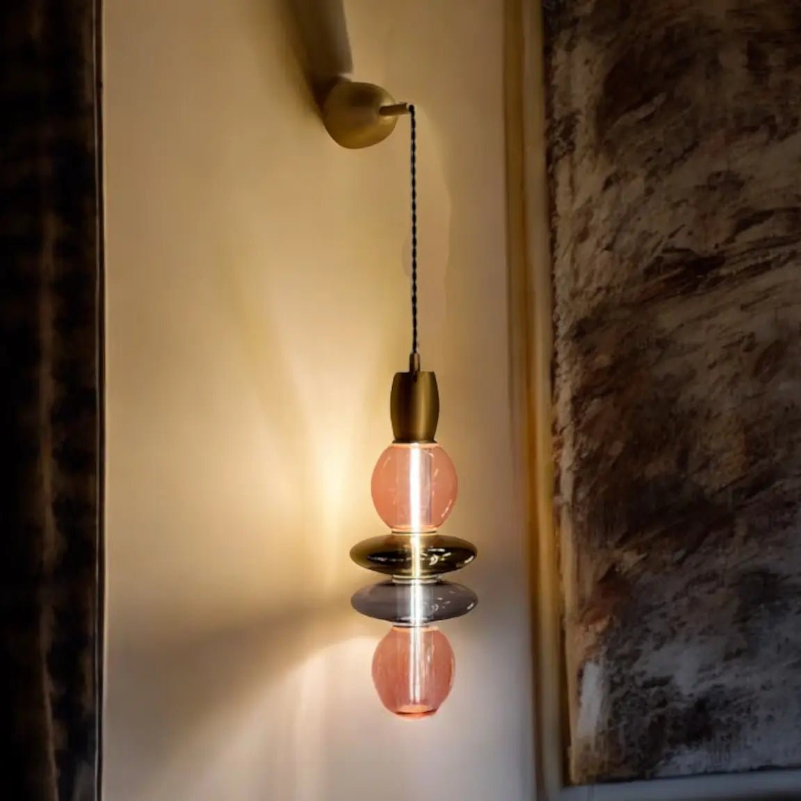 Léonor Suspension Verticale Fumée - Elements Lighting