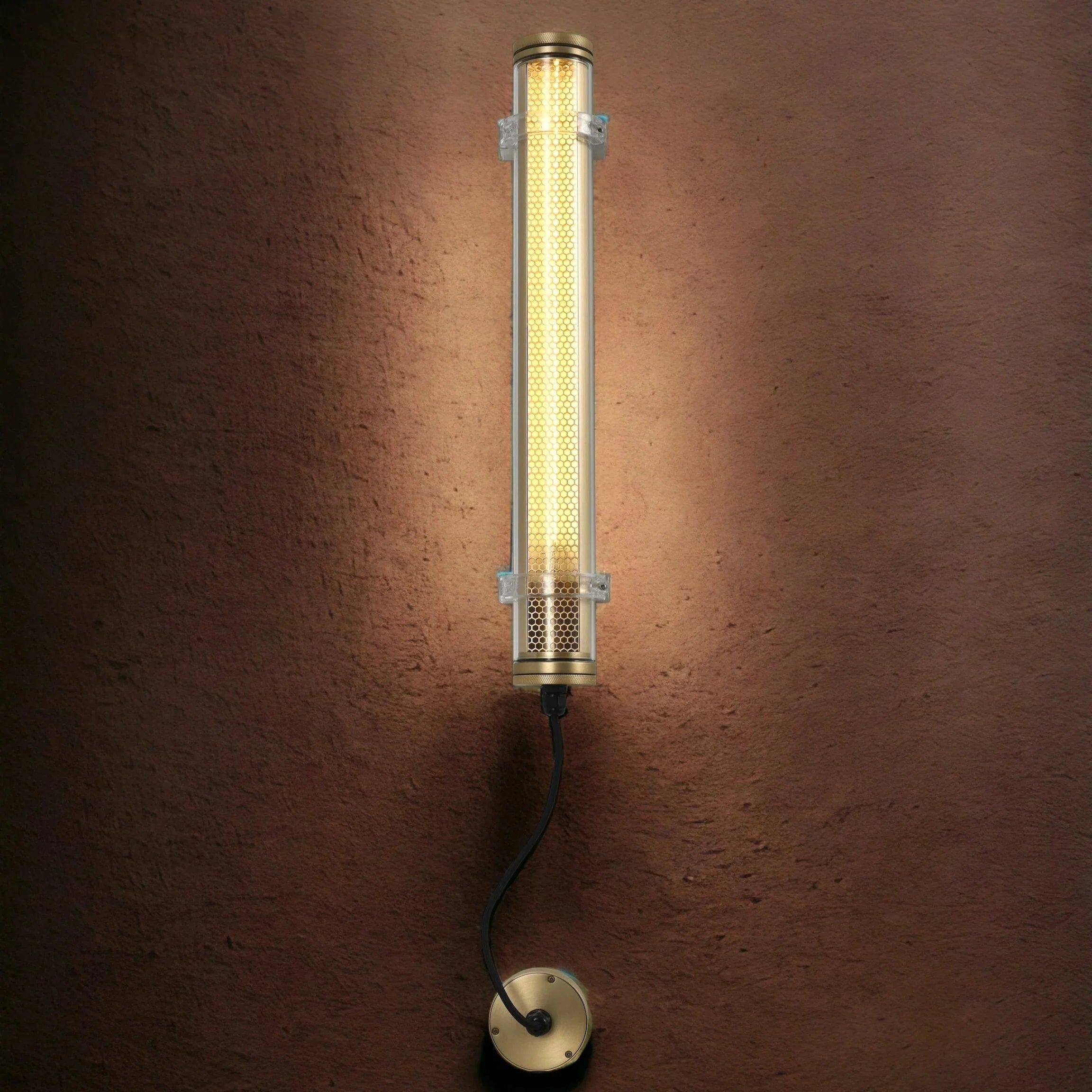 Lukas Applique nid d'abeille en doré - Elements Lighting