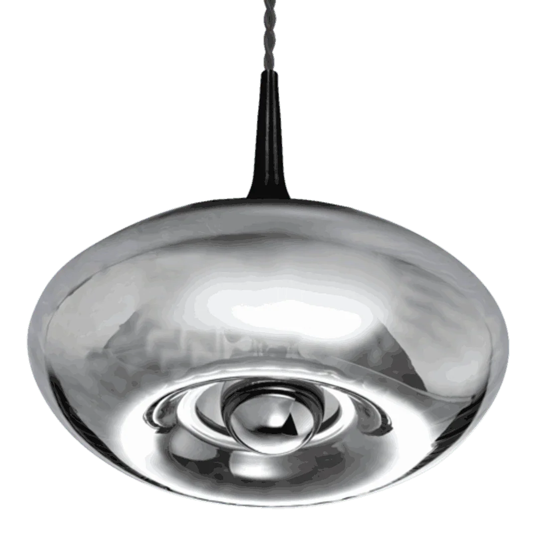 Suspension Grace Ø28 cm Hématite – Suspension moderne finition sombre et minérale